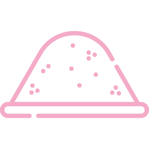 A pink and black picture of a dome